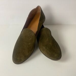 Franco Sarto Olive Green Suede Loafers